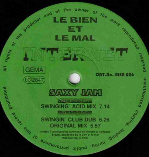 Internet - Saxy Jam - Le Bien Et Le Mal GER 12"
