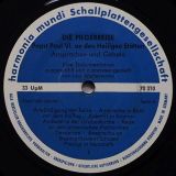 Documentation – Die Pilgerreise – Papst Paul VI. An Den Heiligen Stätten – Ansprachen Und Gebete – Harmonia Mundi GER LP