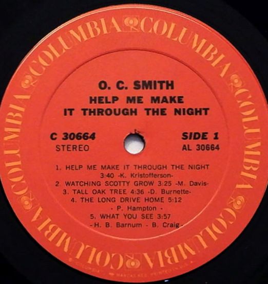 O.C.Smith-HelpMeMakeItThroughTheNight-ColumbiaLPLABELA01