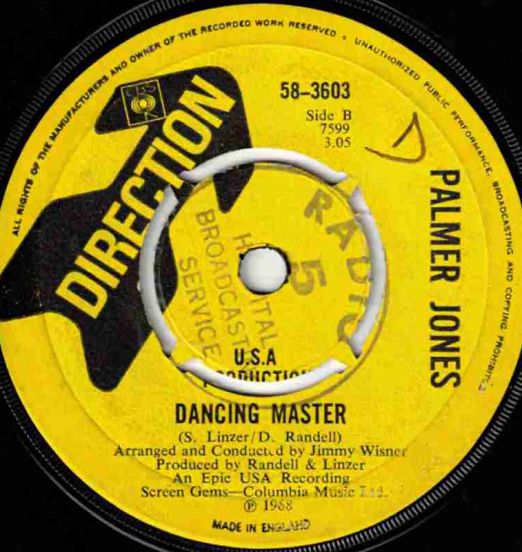 Palmer Jones - Dancing Master b/w The Great Magic Of Love - Direction UK 7"