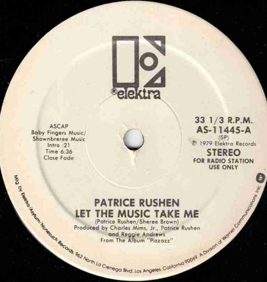 Patrice Rushen - Let The Music Take Me b/w Message In The Music - Elektra DJ 12"