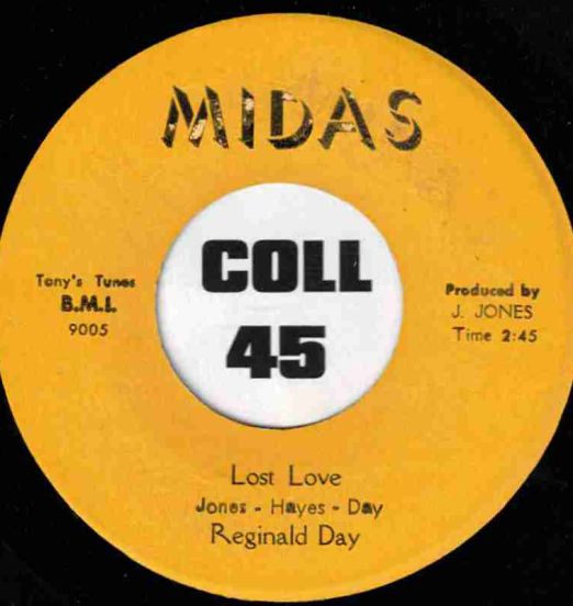 Reginald Day - Lost Love b/w My Girl Jean - Midas 7"