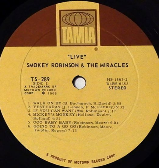 SmokeyRobinsonAndTheMiracles-Live!-TamlaLPLABELA01