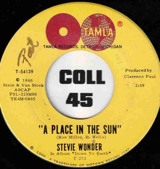 Stevie Wonder - A Place In The Sun b/w Sylvia - Tamla 7"