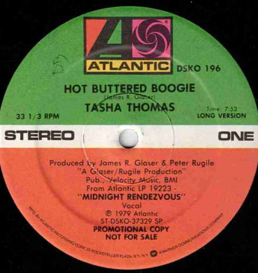 Tasha Thomas - Hot Buttered Boogie b/w Midnight Rendezvous - Atlantic 12"