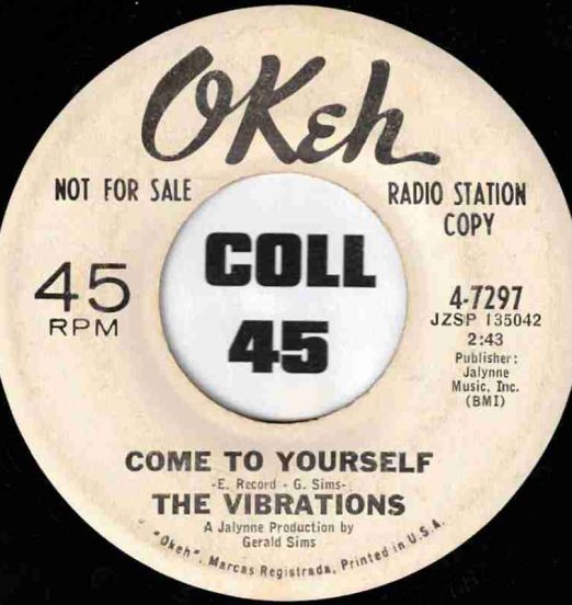 The Vibrations - Come To Yourself b/w Together - Okeh DJ 7"