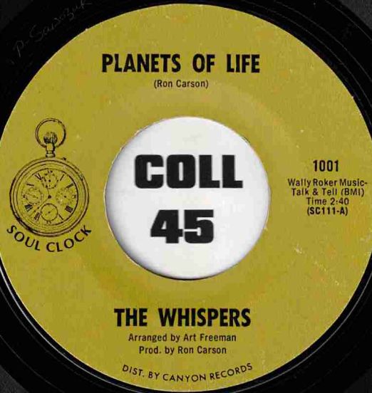 The Whispers - Planets Of Life b/w I Can Remember - Soul Clock 7"