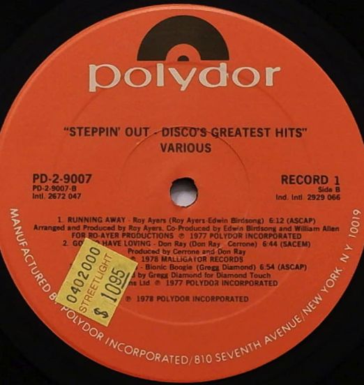 VA-Steppin'Out-Disco'sGreatestHits-PolydorLPLABELA01