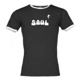 *JUST IN!* Soul 70s Black/White Shirt (2 Colours) contrast Cuffs – Record Shack Soulwear AT T-Shirt