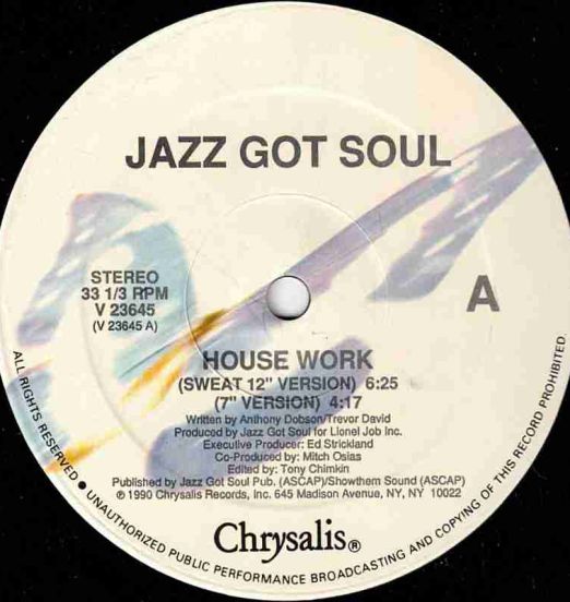 Jazz Got Soul - House Work - Chrysalis 12"