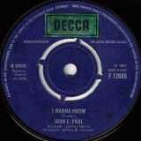John E. Paul – I Wanna Know b/w Prince Of Players – Decca UK 7″