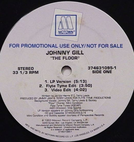 Johnny Gill - The Floor - Motown DJ 12"