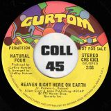 Natural Four – Heaven Right Here On Earth STEREO b/w MONO Version – Curtom DJ 7″