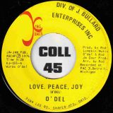 O’Del – Love, Peace, Joy b/w Jesus Loves Me – King James 7″