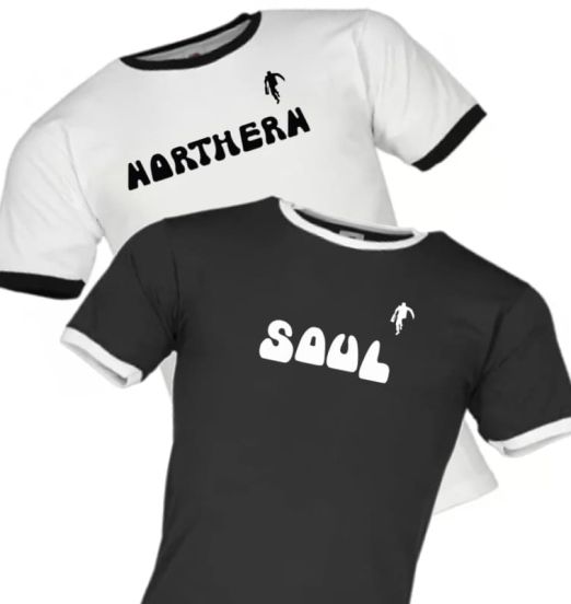 *ORDER NOW!* SPECIAL NORTHERN+SOUL T-SHIRT DOUBLE PACK CONTRAST CUFFS 200426 – 2x Record Shack Soulwear AT T-Shirt