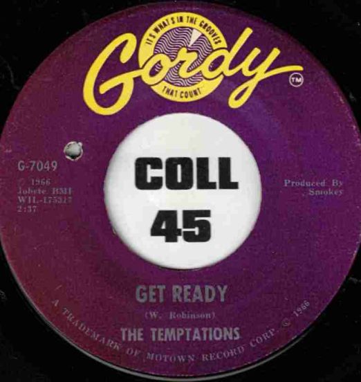 The Temptations - Get Ready b/w Fading Away - Gordy 7"