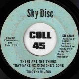 Timothy Wilson – These Are The Things That Make Me Know She’s Gone b/w Ta Ta (Instrumental) – Sky Disc 7″