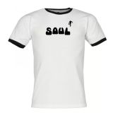 *JUST IN!* Soul 70s Black/White Shirt (2 Colours) contrast Cuffs – Record Shack Soulwear AT T-Shirt