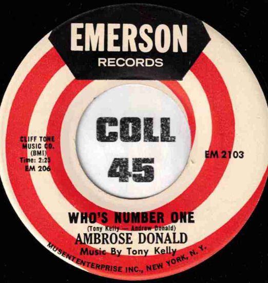 Ambrose Donald - Who's Number One b/w Meet Me In Church - Emerson 7"
