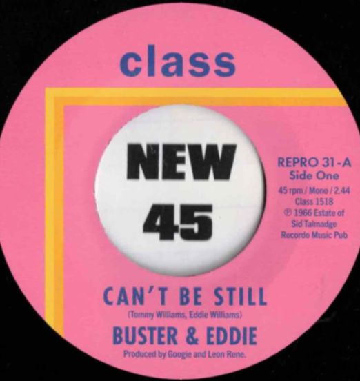 *JUST IN!* Buster & Eddie - Can't Be Still b/w There I Was - Kent Repro UK 7"