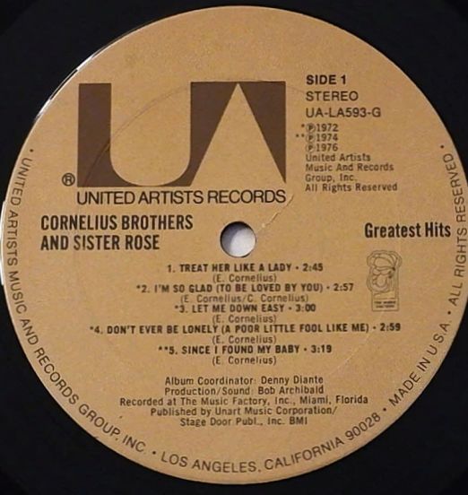 CorneliusBrothers&SisterRose-GreatestHits-UnitedArtistsLPLABELA01
