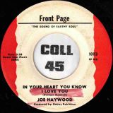 Joe Haywood – I Cross My Heart ( And Hope To Die) b/w In Your Heart You Know I Love You – Front Page 7″