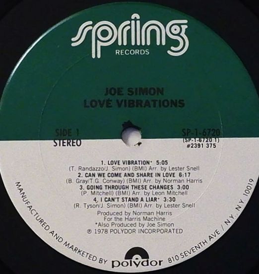 JoeSimon-LoveVibrations-SpringLPLABELA01