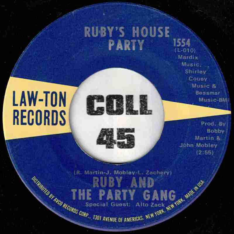 Ruby Record Label Ruby And The Party Gang - Hey Ruby (Shut Your Mouth) b/w Ruby's House ...