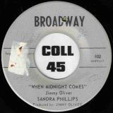 Sandra Phillips – You Succeeded b/w When Midnight Comes – Broadway 7″