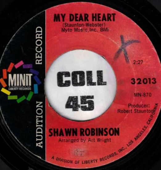 Shawn Robinson - My Dear Heart b/w Find Love Right Now - Minit DJ 7" VG