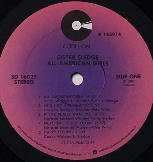 SisterSledge-AllAmericanGirls-CotillionLPLABELA01