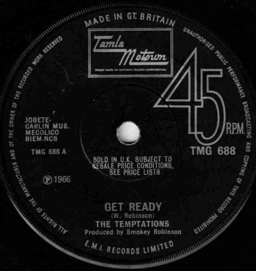 The Temptations - Get Ready b/w My Girl - Tamla Motown UK 7"