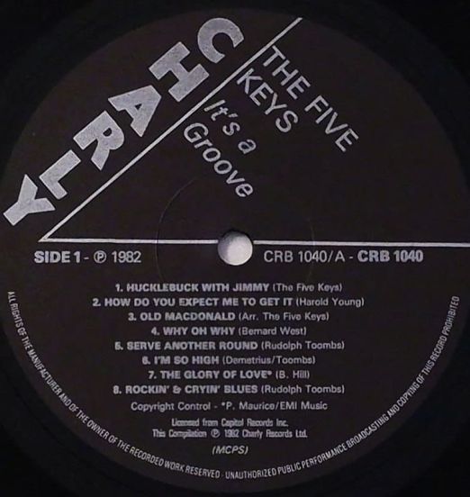 TheFiveKeys-It'sAGroove-CharlyR&BUKLPLABELA01