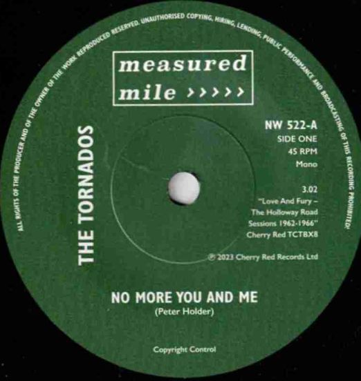 The Tornados - No More Me And You b/w You Always Did What You Wanted - Ace UK 7"