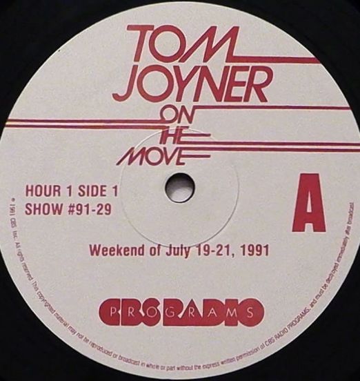 TomJoyner-TomJoynerOntheMove-WeekendofDecember30,1988-January1,1989-CBSRadioPrograms3LPLABELA01