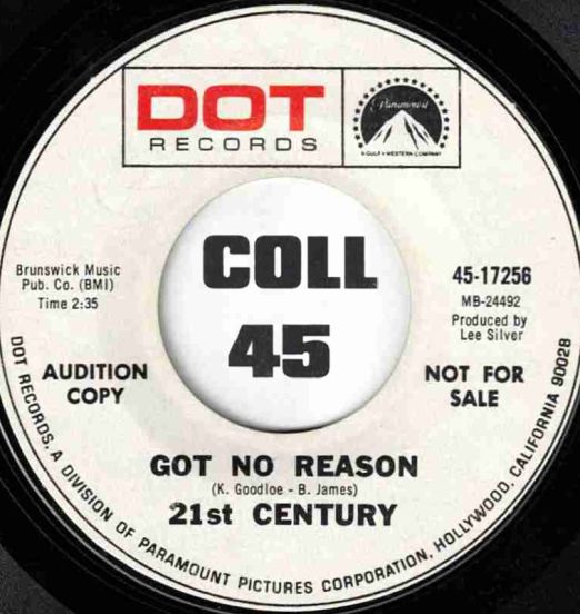 21st Century - Got No Reason b/w Every Little Heartache - Dot DJ 7"