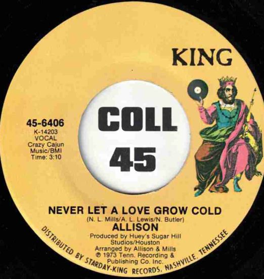 Allison-NeverLetALoveGrowCold-King45LABELA01