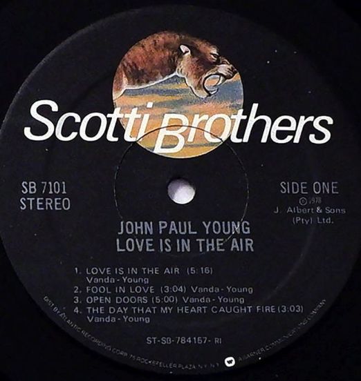 JohnPaulYoung-LoveIsInTheAir-ScottiBros.LPLABELA01