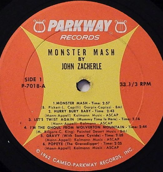 JohnZacherle-MonsterMash-ParkwayLPLABELA01