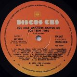 Los Teen Tops – Los Mas Grandes Exitos De Los Teen Tops – CBS AR LP