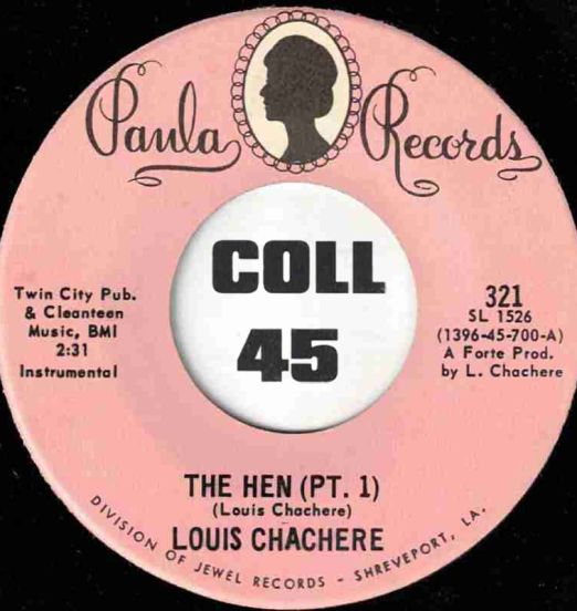 Louis Chachere - The Hen Part 1 b/w Part 2 - Paula 7"