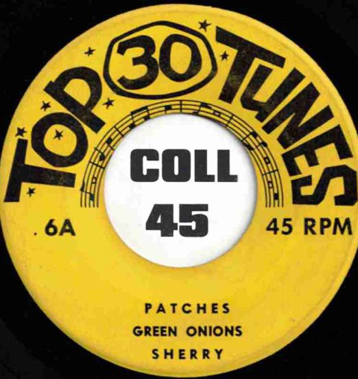 Sam Wright Group & Jimmy Grant - Green Onions b/w Patches - Peak 7"