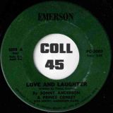 Sonny Anderson & Prince Conley With Sonny Anderson Band ‎- Love And Laughter b/w Come What May – Emerson 7″