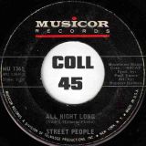 Street People – Jennifer Tomkins b/w All Night Long – Musicor 7″