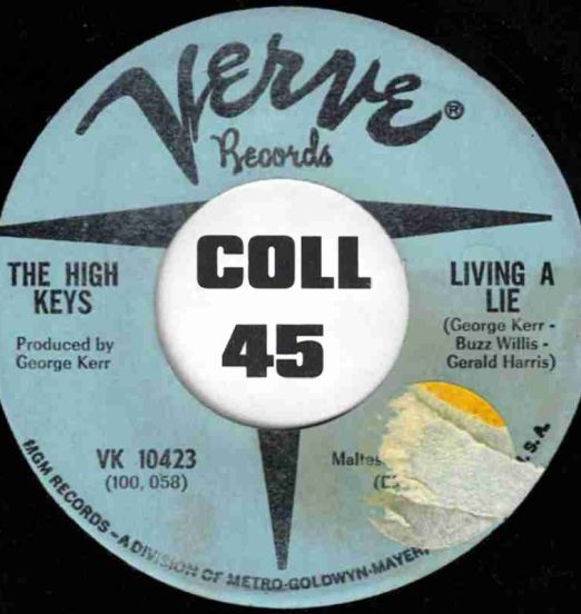 The High Keys - Living A Lie b/w Let's Take A Chance - Verve 7"