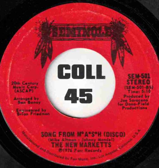 TheNewMarketts-SongFromMASH(Disco)-Seminole45LABELB01