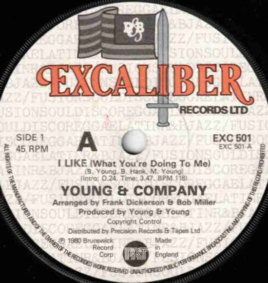 Young & Company - I Like (What You're Doing To Me) b/w Instrumental - Excaliber UK 7"
