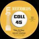 Don Ray Sampson – Baby Come Back b/w Take It Easy – E 7″