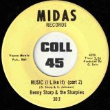 Benny Sharp & The Sharpies – Music (I Like It) (Part 1) b/w Part 2 – Midas 7″