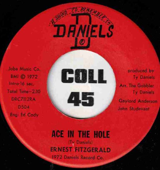 Ernest Fitzgerald - Ace In The Hole b/w Part Two - Daniels 7"